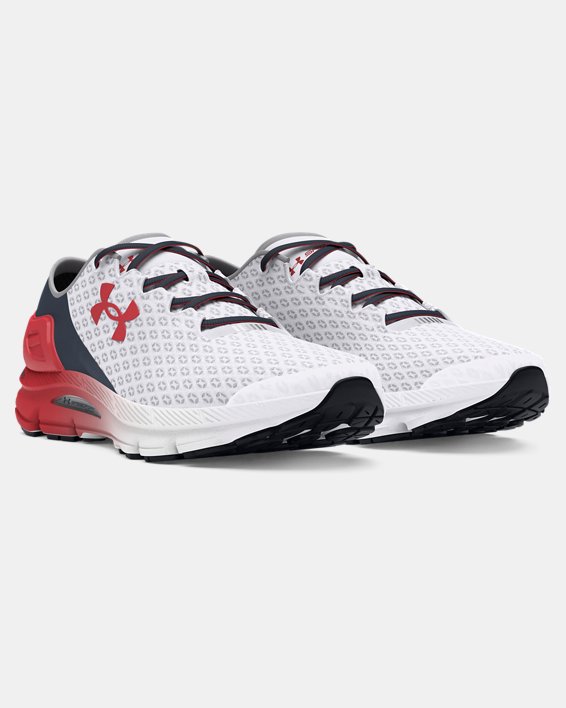Unisex UA SpeedForm® Gemini Running Shoes, White, pdpMainDesktop image number 3